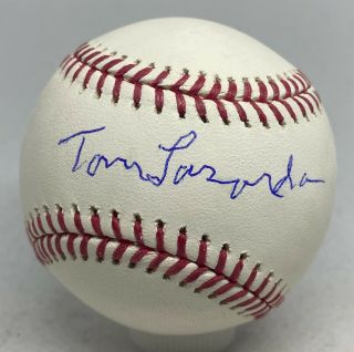 Tommy Lasorda Single Signed Baseball Autographed Jsa Witnessed Dodgers Hof
