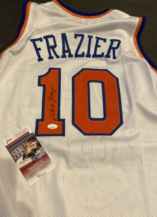 Walt Frazier Autographed Xl Pro Style York Knicks Nba Jersey Jsa Witnessed