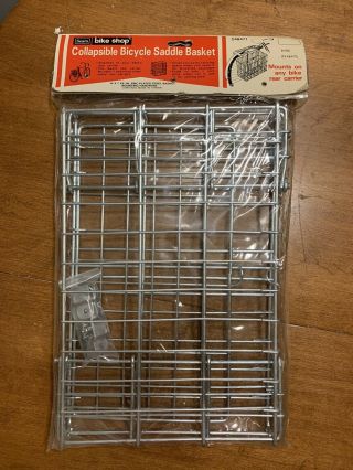 Vintage Sears Bike Shop Collapsible Bicycle Saddle Basket - In Package