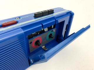 Vtg Soundesign Color Portable Radio Cassette Tape Player Neon Mini Boombox VIDEO 2