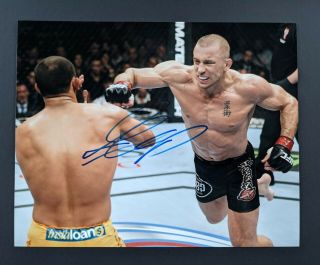 Georges St - Pierre Signed 8x10 Photo Ufc Proof
