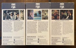 Vintage Star Wars VHS Trilogy Tapes - CBS Fox Red Label Versions 2