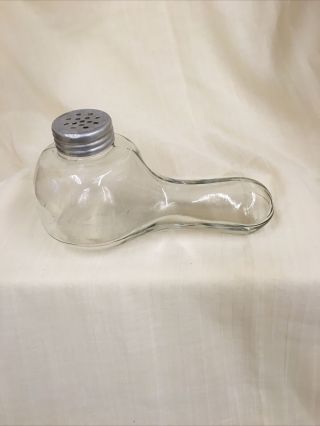 Vintage 1940s Glass Laundry Sprinkler Bottle Shaped w/Handle Metal Cap 12oz 2