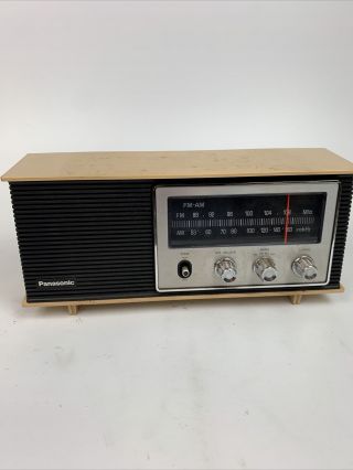 Vintage Panasonic Radio Am Fm Model Re - 6283 Ac 120v Olive/tan Black