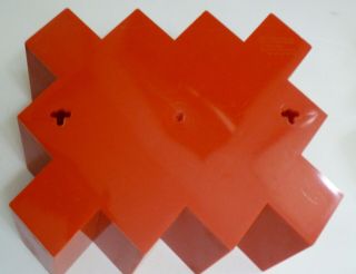 Vintage Midcentury COPCO Lubge - Randel Honeycomb Wall Spice Rack Bright Red 2