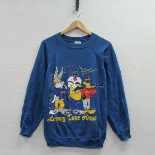 Vintage 1994 Looney Tunes Michigan Wolverines Sweatshirt Crewneck Womens Xl Ncaa