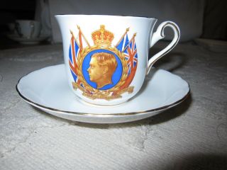 Vintage Tuscan Fine China Tea Cup & Saucer,  King Edward Viii Coronation,  1937