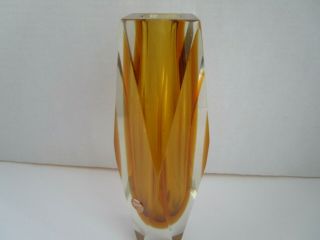 Vintage Mid Century Murano Art Glass Vase