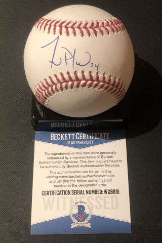 Zach Plesac Cleveland Indians Signed Autographed Romlb Baseball Beckett