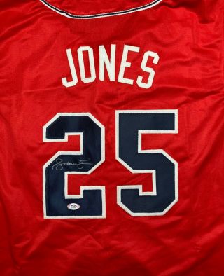 Andruw Jones autographed signed jersey MLB Atlanta Braves PSA 2