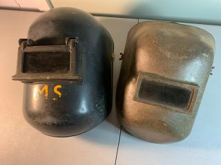 2 Vintage Welding Mask Helmets Jackson Products