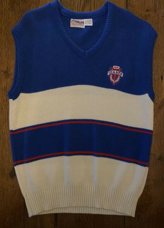 Vintage Ny York Giants Sweater Vest Cliff Engle Pro Line Nfl Men 