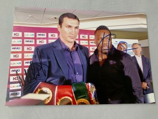 Wladimir Klitschko & Dereck Chisora Heavyweight 2012 Signed In - Person Photo 8x12
