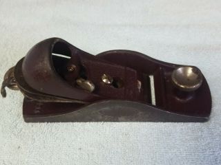 Vintage Stanley 9 1/2 Woodworking Plane Planer 6 " Long X 2 " Wide Usa