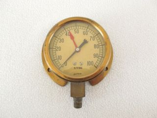 Vintage Jas P.  Marsh Brass Altitude Gauge 3 3/4 " Diameter Face