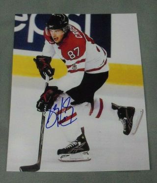 Sidney Crosby,  Team Canada & Pgh.  Penguins,  Signed 8 X 10 Photo,  In Action