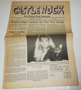Stephen Horror King / Castle Rock The Stephen King Newsletter Volume 1 No 6 1st