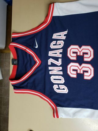 VTG Nike Gonzaga Bulldogs Basketball Jersey SZ L 2