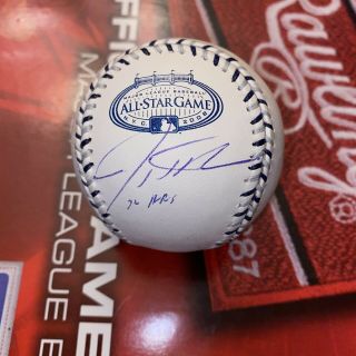 Josh Hamilton Autographed 2008 All Star Baseball 32 Homerun Inscription Hr Derby