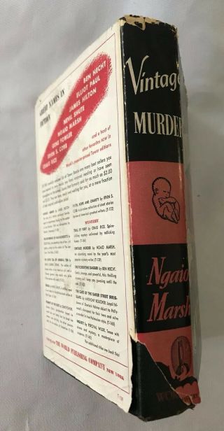 1942 VINTAGE MURDER by Ngaio Marsh HC DJ VG 1st Tower Books edition 2