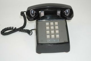 At&t Bell Western Electric Vintage Black Push Button Phone Corded Telephone 1984