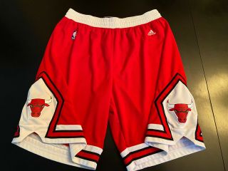 Chicago Bulls Adidas Nba Authentic Red White Shorts Men’s Xxl Vintage Style