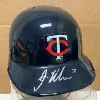 Joe Mauer Signed Minnesota Twins Mini Batting Helmet With Jsa