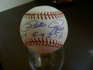 Pete Rose Signed Official Baseball W/ 4246 & 14 Inscriptions