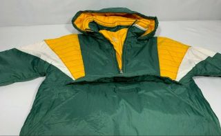 VTG 90 ' s Green Bay Packers Hooded Pullover Starter Jacket Youth Kids M 3