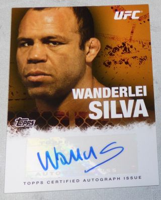 Wanderlei Silva Signed Ufc 2010 Topps Card Fa - Ws Pride Fc Autograph 79 110 139