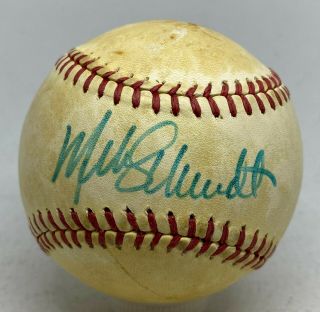Mike Schmidt Single Signed Baseball Autographed Auto Jsa Phillies Hof