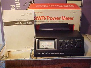 Vintage Micronta Swr/ Power Meter 21 - 524 For Cb,  Hf Ham Radio Antenna Adj