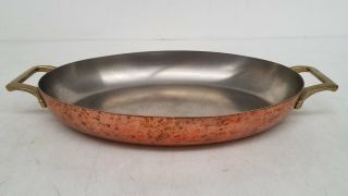 Vintage 1976 Paul Revere Solid Copper Baking Dish Jh