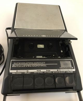 Vintage Ge General Electric Portable Cassette Tape Recorder Player 3 - 5015d