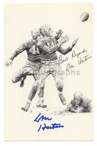 Don Hutson - Nfl,  Football Hall Of Fame - Signed Postcard