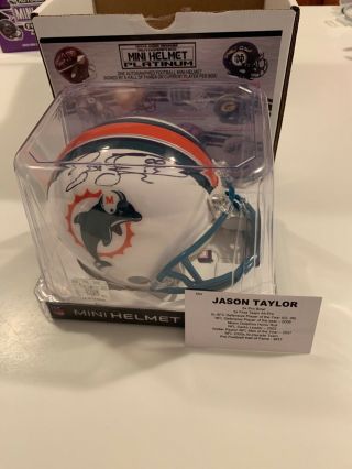Jason Taylor Autographed Signed Mini Helmet Miami Dolphins