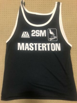 Vintage Nswrl Wests Western Suburbs Magpies Rugby League Training Singlet