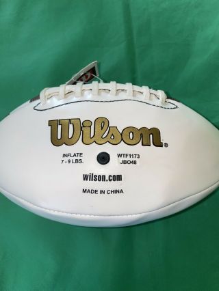 Jimmy Johnson Autographed White Panel Football “ROCK THE GAME” 3