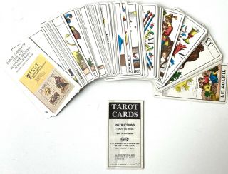Vintage Tarot Card Deck W/ Instructions 1970 1JJ U.  S.  Games Systems S.  R.  Kaplan 2