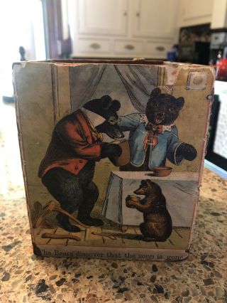 Antique Children ' s Book Graphics Silverlocks and Three 3 Bears On Wood,  Nursery 2