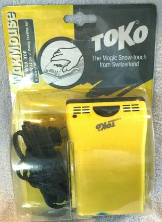 Vintage Toko Hot Wax Iron Wax Mouse 120v/350w & 1 Sheet Wax - Vgc