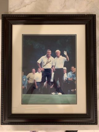 Arnold Palmer And Jack Nicklaus Autographed / Signed Photo - - Framed 19 X 22