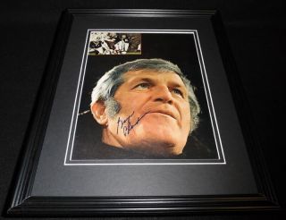 George Blanda Signed Framed 11x14 Photo Display Raiders Kentucky C