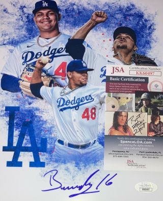 Brusdar Graterol La Dodgers World Series Signed 8x10 Autographed Photo Jsa N