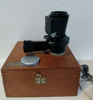 Vintage Wood Box Of Telescope Parts - Ernest Leitz Wetzlar Germany
