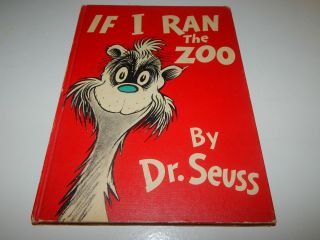 Vintage Hardcover If I Ran The Zoo By Dr.  Seuss Randon House 1950