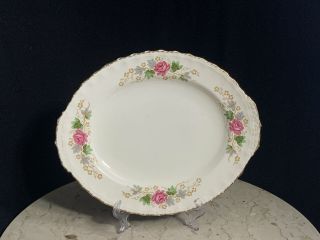 Vintage Floral Oval Platter Creampetal Grindley England Rose Bouquet