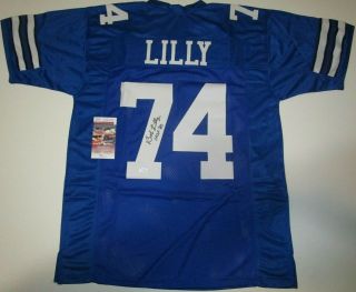 Bob Lilly 74 Hof Dallas Cowboys Auto Autographed Signed Football Jersey Jsa