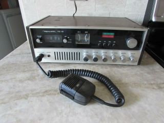 Vintage Realistic Trc - 55 23 Channel Cb Transceiver Base Station,  W Mic Powers Up