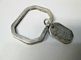 Vintage Tiffany & Co.  Sterling Silver Key Chain With Monogram